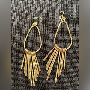 Gold cascade earrings